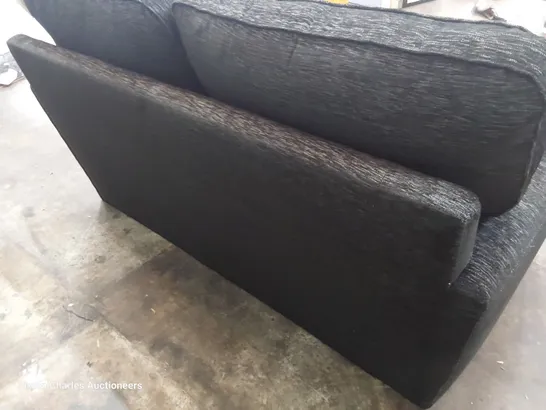 DESIGNER TWO SEATER SOFA CHARCOAL FABRIC 