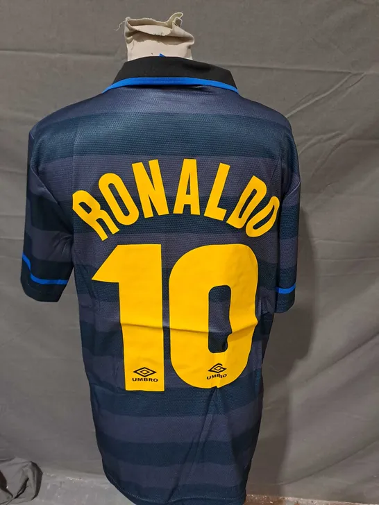 RETRO INTER MILAN HOME SHIRT WITH RONALDO 10 SIZE S