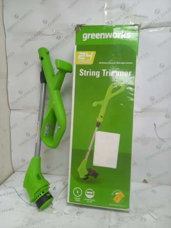 BOXED GREENWORKS STRING TRIMMER