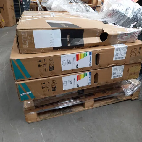 PALLET OF 4 ASSORTED DAMAGED TV'S-COLLECTION ONLY