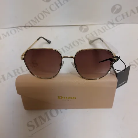 DUNE LONDON GIORDANNA GOLD ROUND FRAME SUNGLASSES