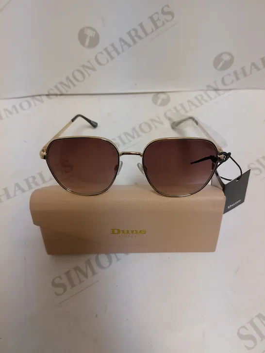 DUNE LONDON GIORDANNA GOLD ROUND FRAME SUNGLASSES