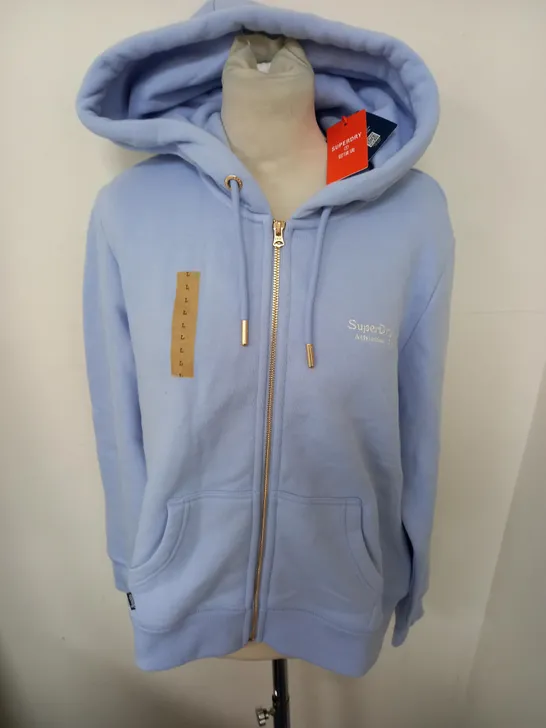 SUPERDRY ESSENTIAL LOGO ZIP HOODIE INRICH BLUE - UK L