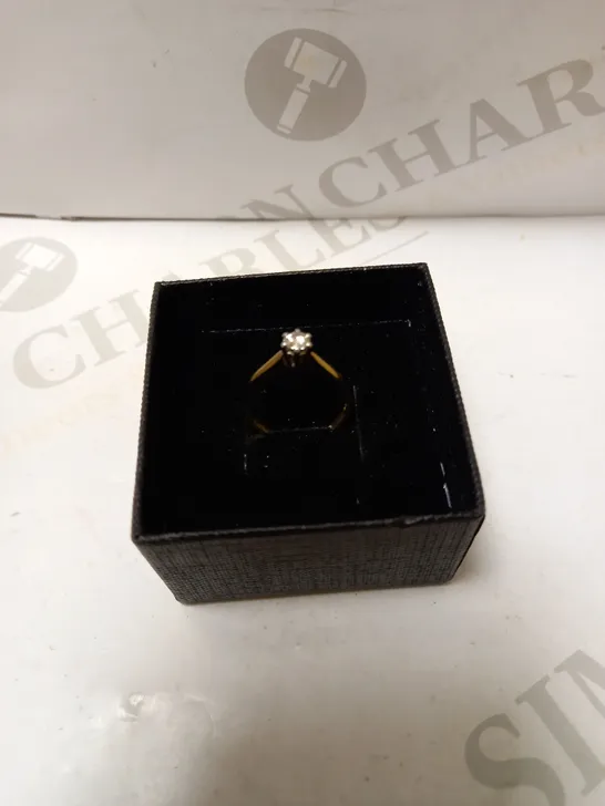 MOISSANITE 9CT YELLOW GOLD 025CT RING RRP £269