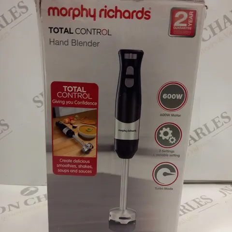 BOXED MORPHY RICHARDS TOTAL CONTROL HAND BLENDER