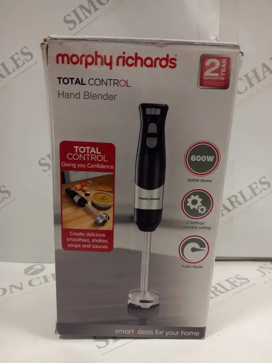 BOXED MORPHY RICHARDS TOTAL CONTROL HAND BLENDER