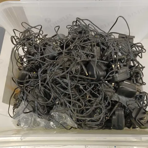 BOX OF APPROX 35 CHARGERS 