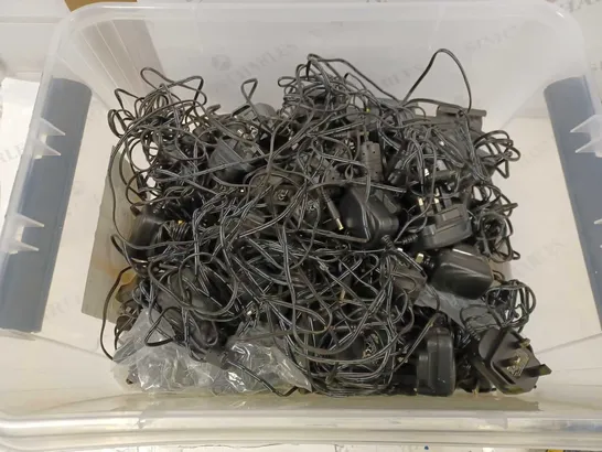 BOX OF APPROX 35 CHARGERS 