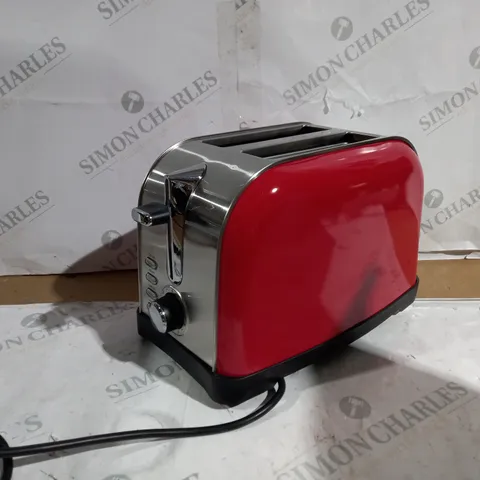 BOXED SAINSBURY'S HOME CHERRY RED 2 SLICE TOASTER 