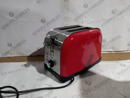 BOXED SAINSBURY'S HOME CHERRY RED 2 SLICE TOASTER 