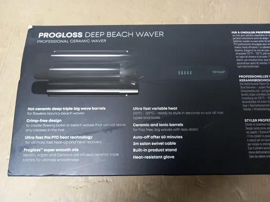 BOXED REVAMP PROGLOSS DEEP BEACH CERAMIC WAVER 