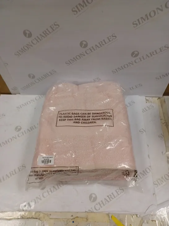 PACK OF 2 BATH SHEETS IN BLUSH PINK 