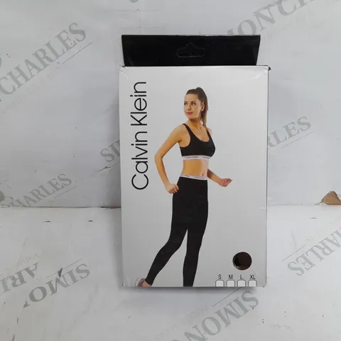 BOXED CALVIN KLEIN LEGGINGS AND CROP TOP DUO IN WHITE - MEDIUM