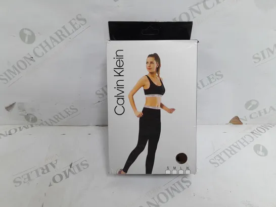 BOXED CALVIN KLEIN LEGGINGS AND CROP TOP DUO IN WHITE - MEDIUM