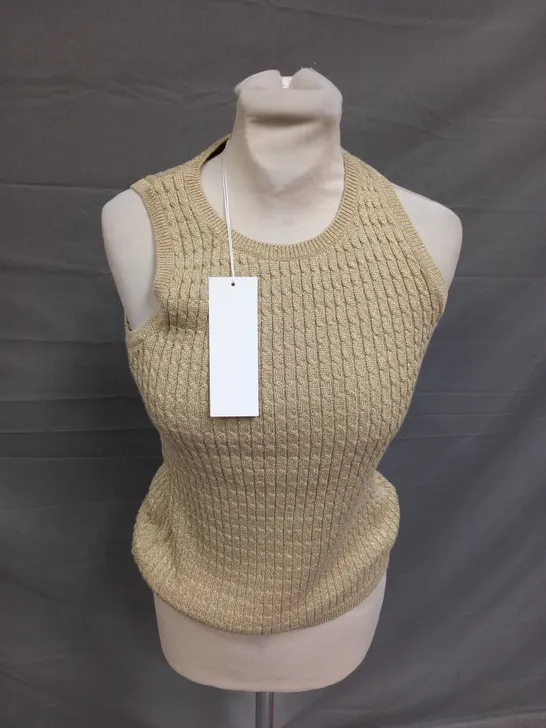 ARKET GOLDEN STRECH VEST - SMALL