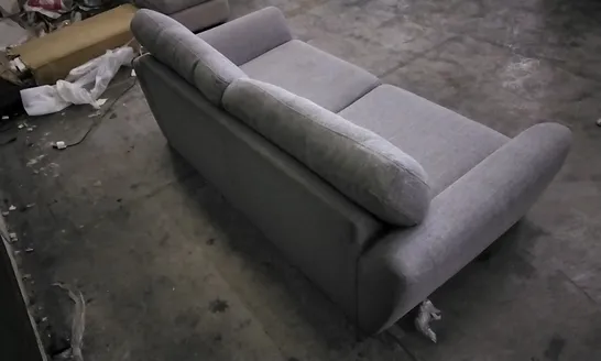 QUALITY DESIGNER LIGHT GREY FABRIC 2 SEATER SOFA