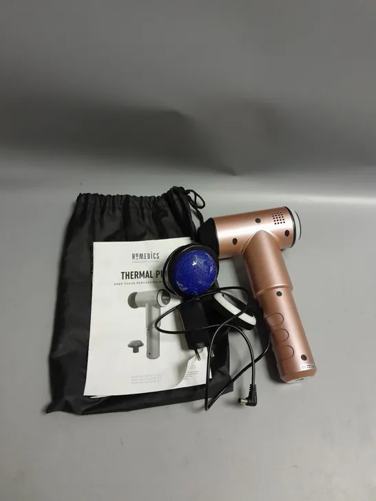 UNBOXED HOMEDICS THERMAL PRO DEEP TISSUE PERCUSSION MASSAGER ROSE GOLD