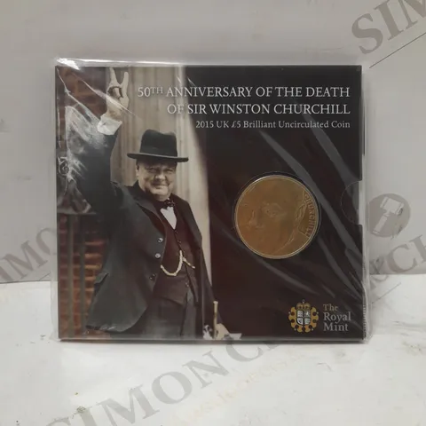 THE ROYAL MINT 2015 SIR WINSTON CHURCHILL UK £5 BRILLIANT UNCIRCULATED COIN