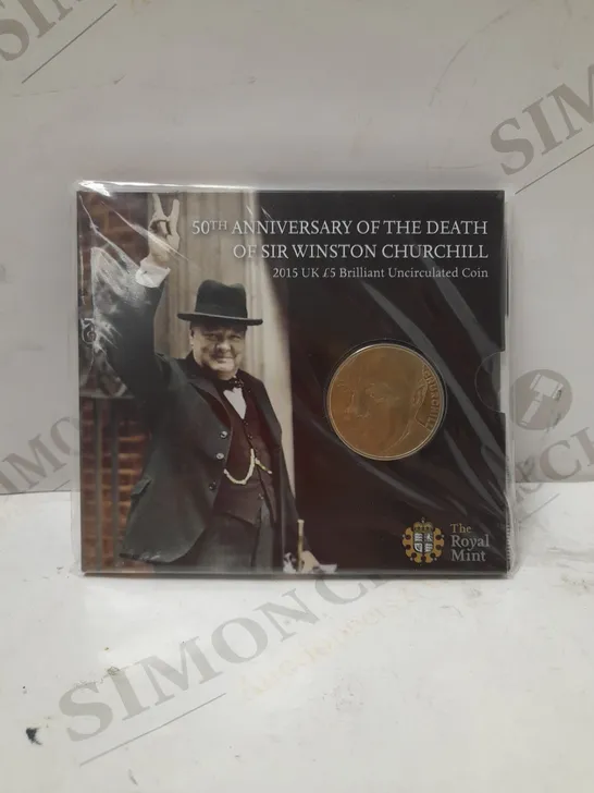 THE ROYAL MINT 2015 SIR WINSTON CHURCHILL UK £5 BRILLIANT UNCIRCULATED COIN