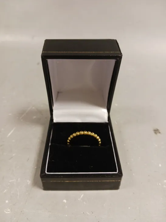 BERING GOLD PLATED BEAN RING - SIZE 8