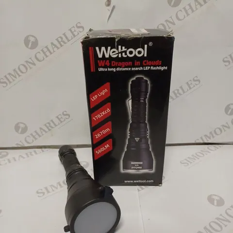 BOXED WELTOOL W4 DRAGON ULTRA LONG DISTANCE FLASHLIGHT 