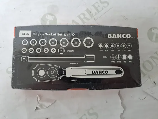 BAHCO 25 PCS SOCKET SET 1/4"