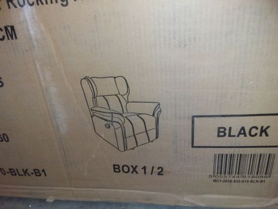 BOXED MANUAL BLACK LEATHER RECLINING CHAIR BASE ONLY