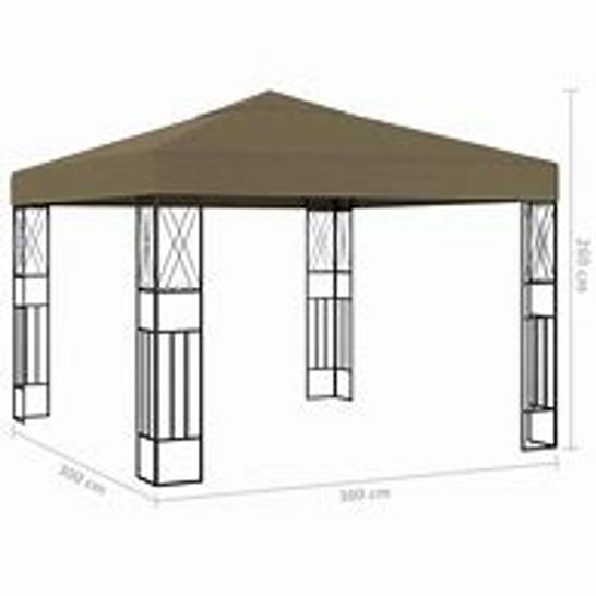 BOXED PREST 3 × 3M TAUPE GAZEBO 