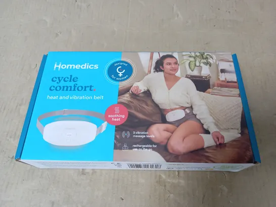 BOXED HOMEDICS CYCLE COMFORT HEAT AND VIBRATION BELT