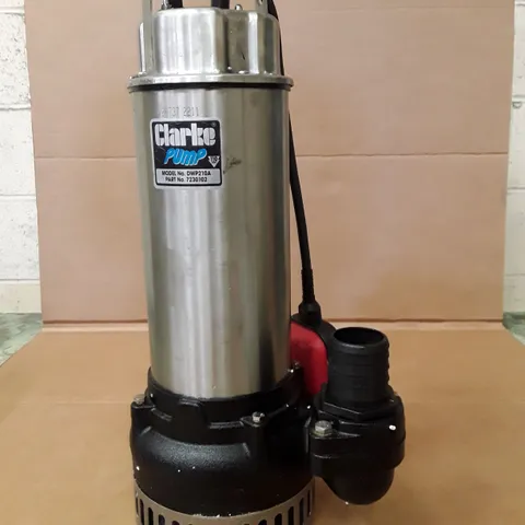 BOXED CLARKE STAINLESS STEEL SUBMERSIBLE PUMP - DWP210A