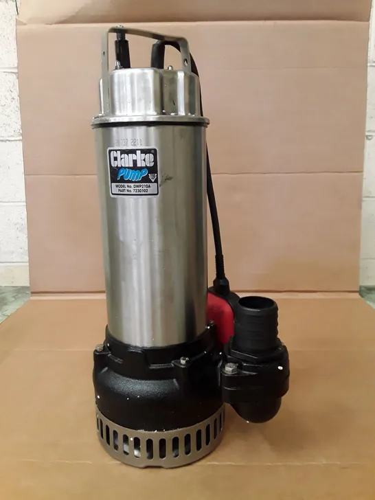 BOXED CLARKE STAINLESS STEEL SUBMERSIBLE PUMP - DWP210A