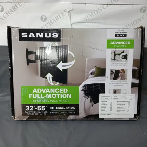 BOXED SANUS ADVANCED FULL MOTION TV WALL MOUNT 32-55INCH