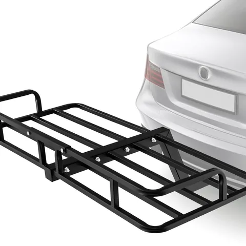 BOXED COSTWAY LOAD CARRIER WITH METAL COUPLING & 250 KG LOAD CAPACITY STAINLESS STEEL REAR LUGGAGE RACK 120 X 50 X 14cm