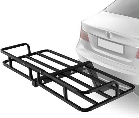 BOXED COSTWAY LOAD CARRIER WITH METAL COUPLING & 250 KG LOAD CAPACITY STAINLESS STEEL REAR LUGGAGE RACK 120 X 50 X 14cm