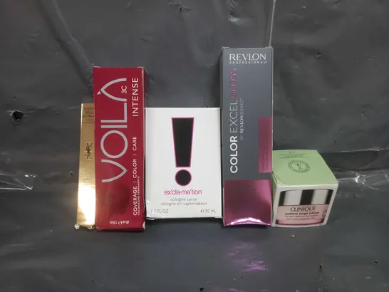 BOX OF APPROXIMATELY 15 ASSORTED HEALTH & BEAUTY ITEMS TO INCLUDE - CLINIQUE MOISTURE SURGE INTENSE , YSL COLOUR CORRECTOR , REVLON EXCEL GLOSS TONE ON TONE ETC