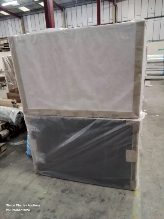 QUALITY BAGGED KINGSIZE DIVAN BED BASE IN BEIGE