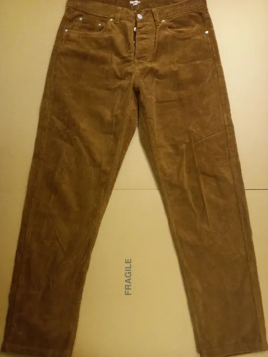 CARHARTT WIP CORDS IN BROWN - SIZE 30