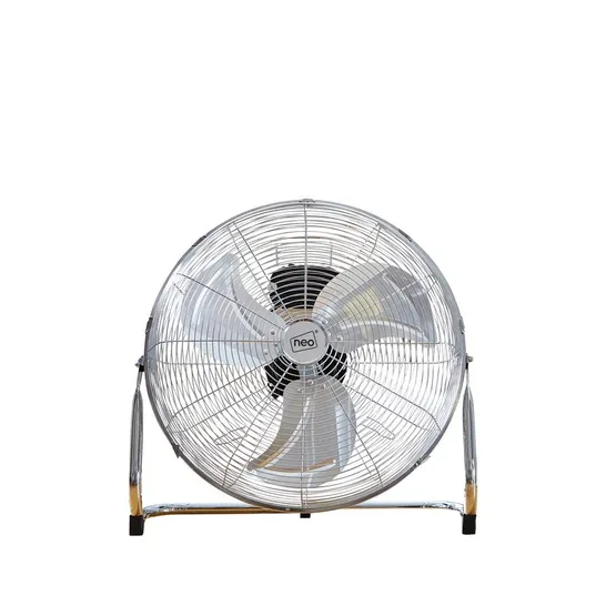 BOXED NEO HIGH VELOCITY CHROME METAL FLOOR FREESTANDING FAN – 12 INCH (1 BOX)