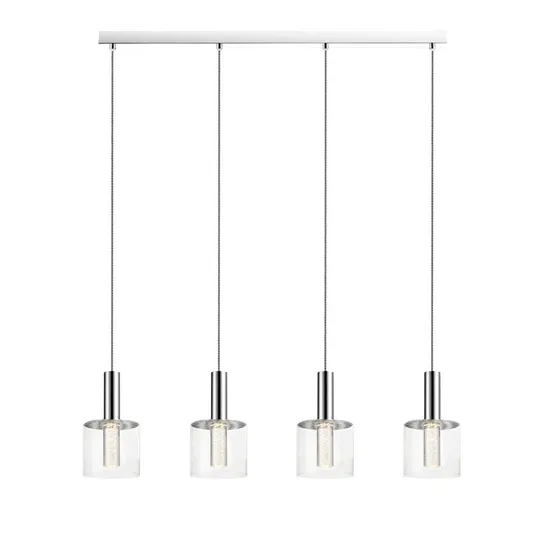 BOXED RALLS 4-LIGHT CHROME LED KITCHEN ISLAND PENDANT (1 BOX)