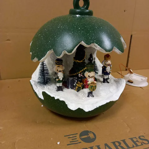 SANTAS EXPRESS PRE-LIT SPHERE WITH CHRISTMAS CHARACTER SCENE