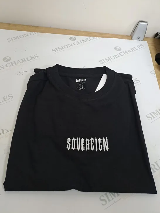 SOVEREIGN BLACK TEE SIZE M 