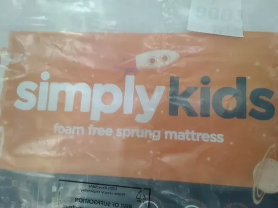 BAGGED JAY-BE SIMPLY KIDS FOAM OPEN COIL SPRUNG 2FT6 MATTRESS 