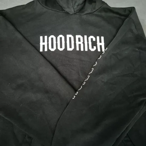 HOODRICH LONG SLEEVE PULL-OVER HOODIE IN BLACK SIZE MEDIUM