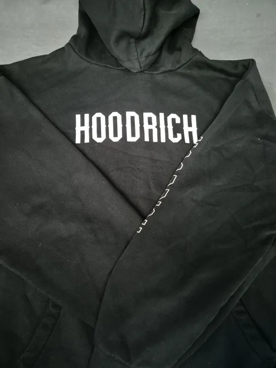 HOODRICH LONG SLEEVE PULL-OVER HOODIE IN BLACK SIZE MEDIUM