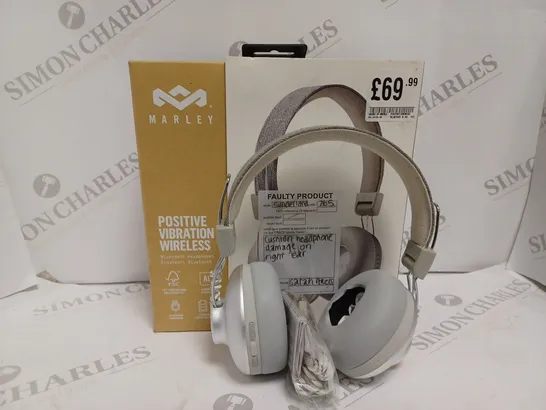 BOXED HOUSE OF MARLEY POSITIVE VIBRATIONS 2 WIRELESS BLUETOOTH HEADPHONES