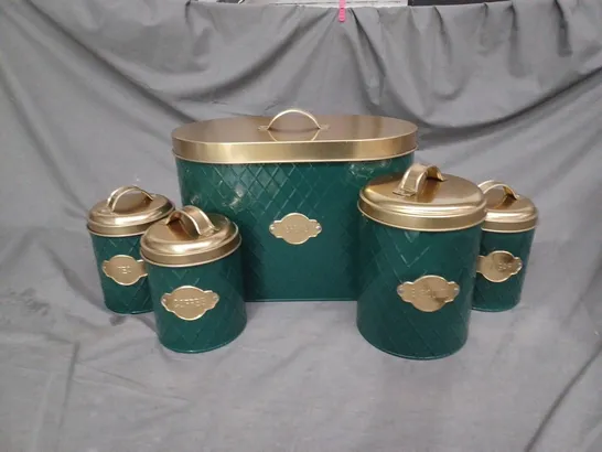 NEO 5 PIECE KITCHEN CANISTER SET IN GREEN