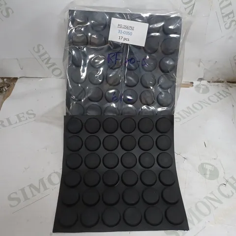 MEDIUM, BOX OF ROUND BLACK RUBBER FEET SELF FLAT FOOT PADS 