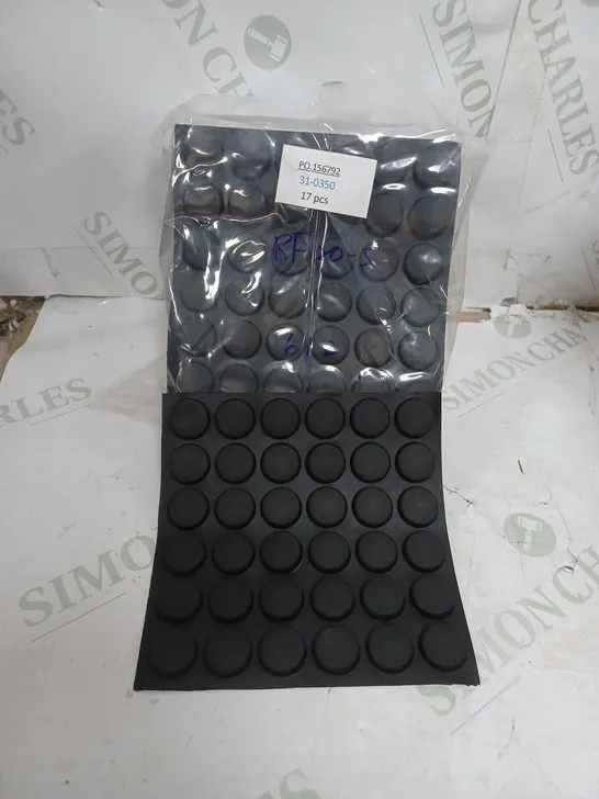 MEDIUM, BOX OF ROUND BLACK RUBBER FEET SELF FLAT FOOT PADS 