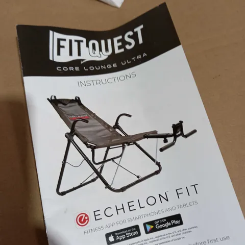 FITQUEST CORE LOUNGER FOLDABLE WORKOUT CHAIR - COLLECTION ONLY