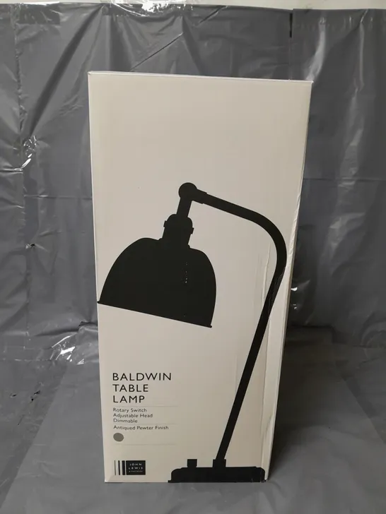 BALDWIN DESK LAMP PEWTER